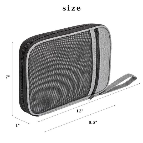 Strap Data Cable Portable Mesh Bag Portable Storage Bag For Apple Watch (Black) - Image 3