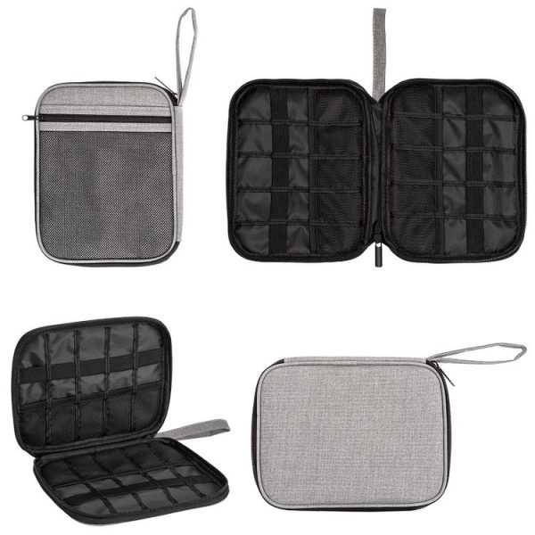 Strap Data Cable Portable Mesh Bag Portable Storage Bag For Apple Watch (Black) - Image 4