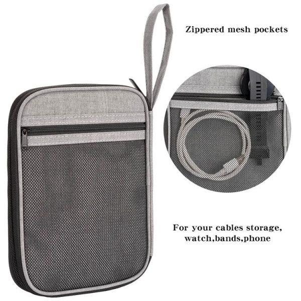 Strap Data Cable Portable Mesh Bag Portable Storage Bag For Apple Watch (Black) - Image 5