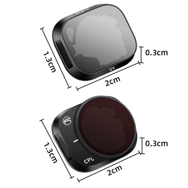RCSTQ Aluminum Alloy Adjustable Filter Accessories for DJI Mini 3 Pro, Style: UV - Image 3