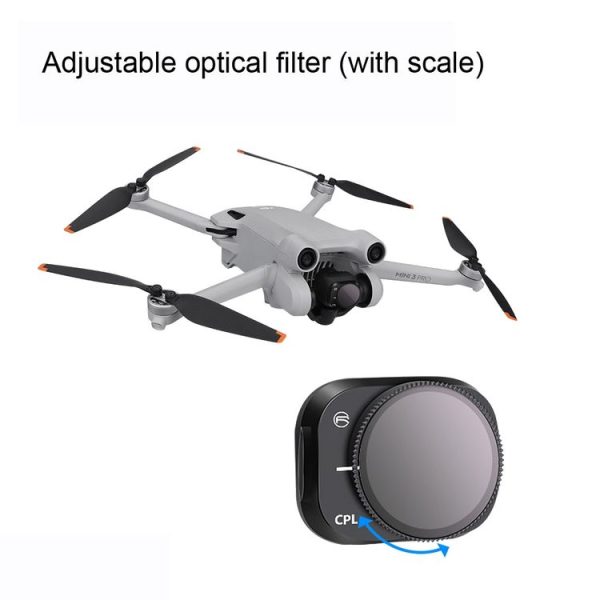 RCSTQ Aluminum Alloy Adjustable Filter Accessories for DJI Mini 3 Pro, Style: UV - Image 4