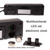 Car Inside And Outside Dual Temperature+Clock+Voltage LED Electronic Display (Orange+Blue) - Image 3