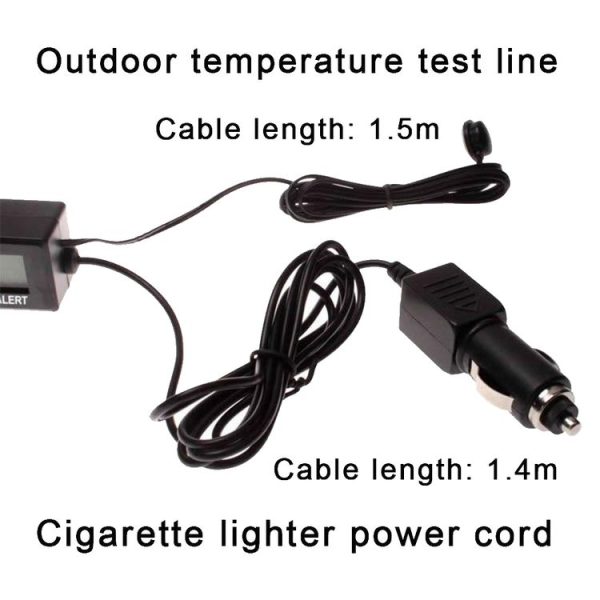Car Inside And Outside Dual Temperature+Clock+Voltage LED Electronic Display (Orange+Blue) - Image 5