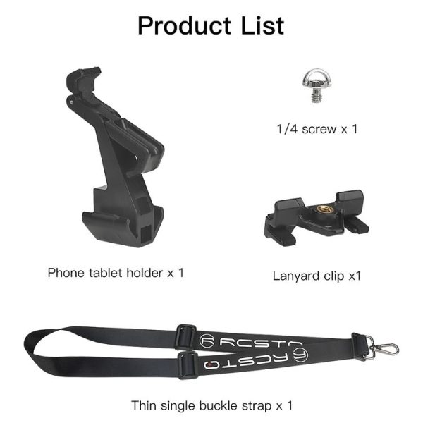 RCSTQ Remote Control Phone Tablet Bracket for DJI Mavic 3 / Mini 2 / Mini 3 Pro, Style: With Thin Lanyard - Image 2