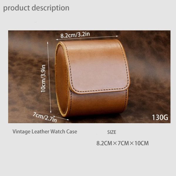 PU Leather Watch Protective Dustproof Display Box Portable Storage Box (Brown) - Image 3