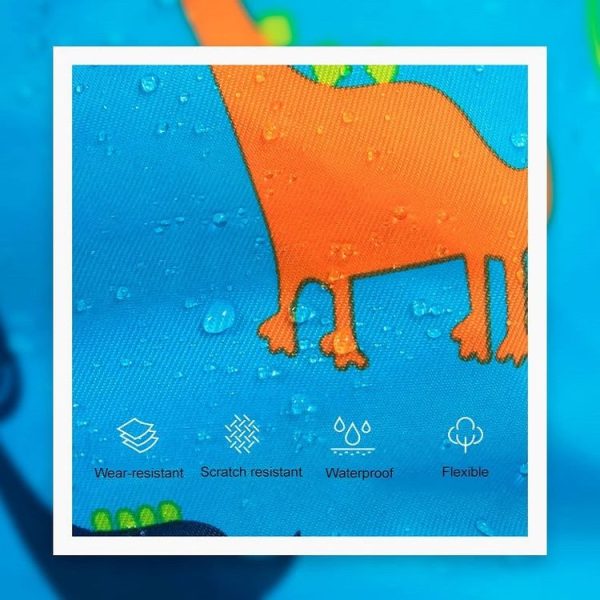 Wet And Dry Separation Waterproof Drawstring Shoulder Beach Swimming Bag For Children Gray L - Image 4