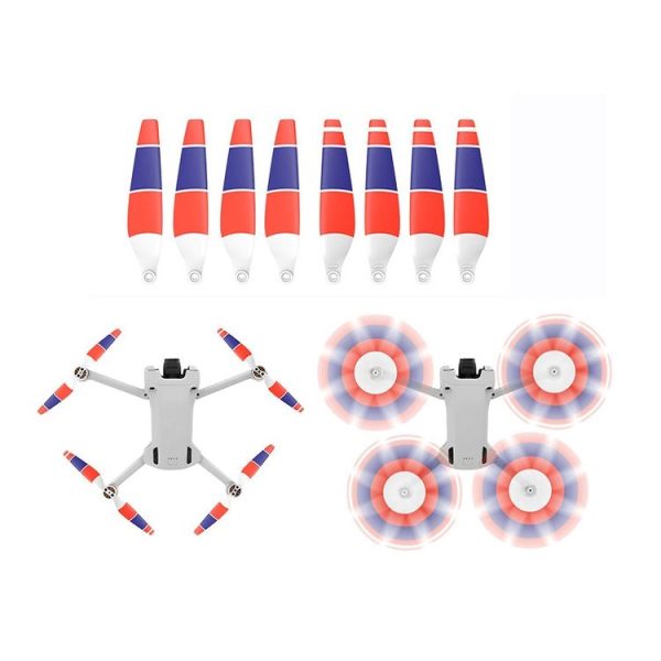 8 PCS 6030F Double Sided Colorful Low Noise Wing Propellers For DJI Mini 3 Pro, Color: Three -color - Image 2
