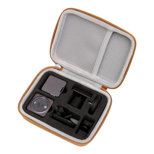 Hard Shell Action Camera Portable Handheld Storage Bag for DJI Osmo Action2 (PU Yellow) - Image 5