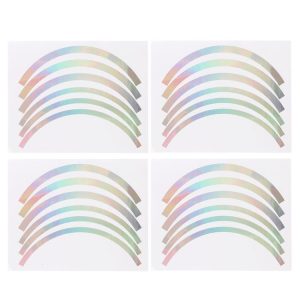 2 Sets Wheel Hub Protective Sticker For Scooter Bicycle Electric Vehicle (Silver Colorful)