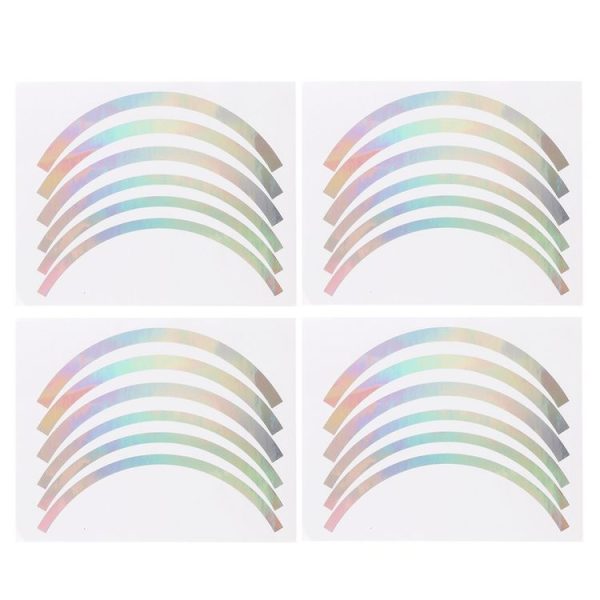 2 Sets Wheel Hub Protective Sticker For Scooter Bicycle Electric Vehicle (Silver Colorful)