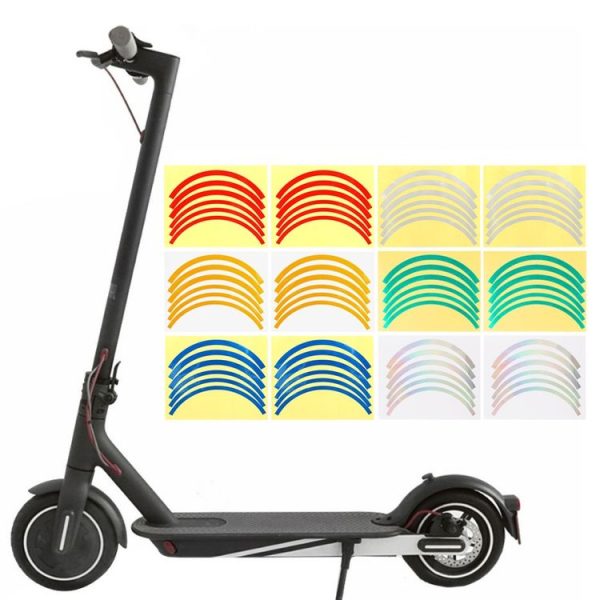 2 Sets Wheel Hub Protective Sticker For Scooter Bicycle Electric Vehicle (Silver Colorful) - Image 2