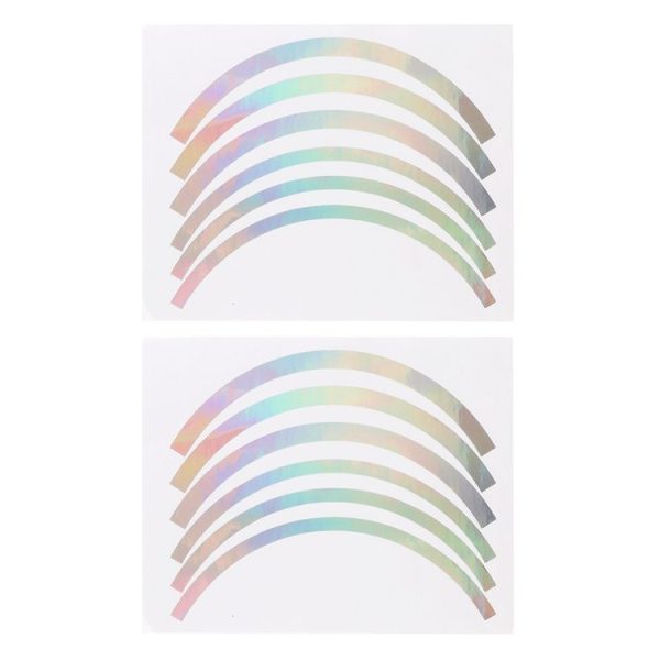 2 Sets Wheel Hub Protective Sticker For Scooter Bicycle Electric Vehicle (Silver Colorful) - Image 3