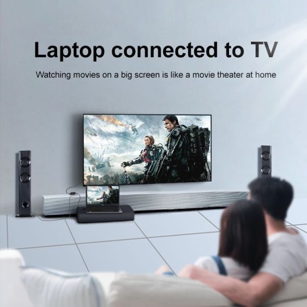 HDMI Female To VGA Male With Audio Adapter Computer Monitor TV Projector Converter (White) - Image 7