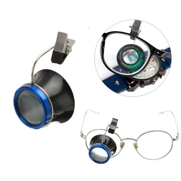 20X Clip On Eyeglass Magnifier Watch Repair Tool Loupes Magnifying Lens - Image 2