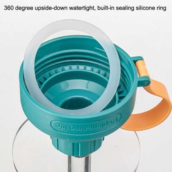 Portable High Temperature Resistant Tea Leaking Plastic Cup, Capacity: 550ml (Green Orange) - Image 4