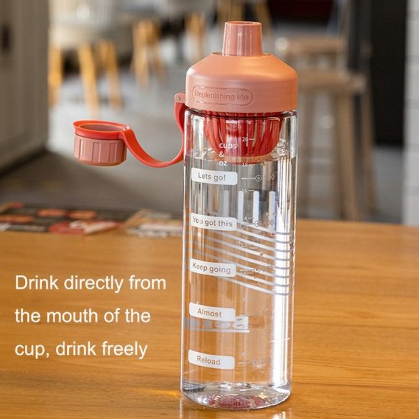 Portable High Temperature Resistant Tea Leaking Plastic Cup, Capacity: 550ml (Green Orange) - Image 6
