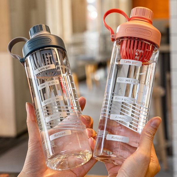Portable High Temperature Resistant Tea Leaking Plastic Cup, Capacity: 550ml (Green Orange) - Image 7