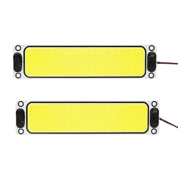2PCS Car Cab LED Reading Light COB Truck Interior Light Dome Lamp (White Light)