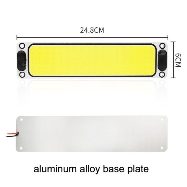 2PCS Car Cab LED Reading Light COB Truck Interior Light Dome Lamp (White Light) - Image 2
