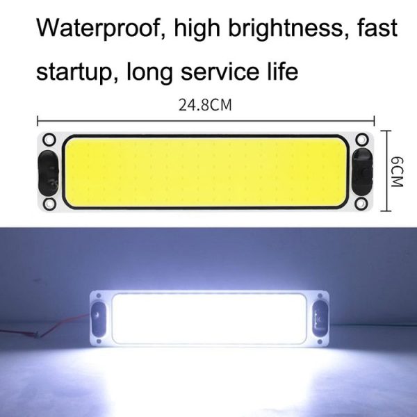2PCS Car Cab LED Reading Light COB Truck Interior Light Dome Lamp (White Light) - Image 5