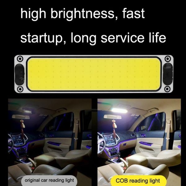 2PCS Car Cab LED Reading Light COB Truck Interior Light Dome Lamp (White Light) - Image 6
