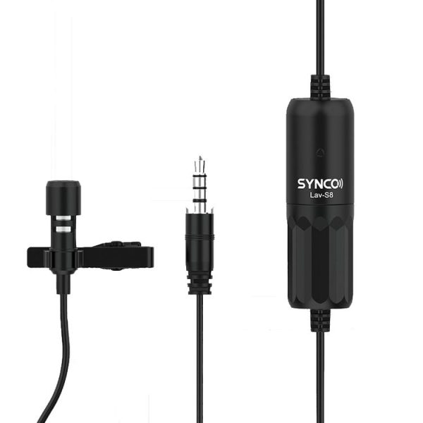 SYNCO S8 Lavalier Live Wired Microphone, Spec: Black + 8 Pin - Image 2