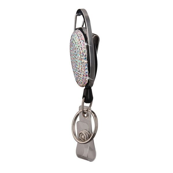 Ceramic Clay Pull Buckle Metal Retractable Keychain Document Buckle (Red) - Image 4