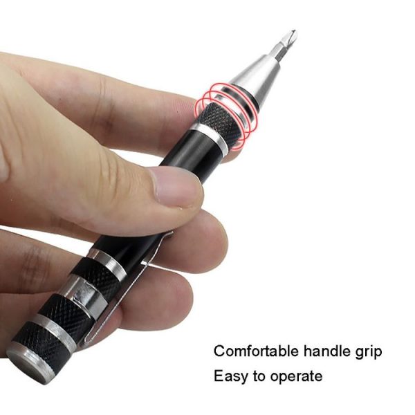 8 In 1 Screwdriver Aluminum Alloy Combination Disassembly Pen Repair Screwdriver (Blue) - Image 7