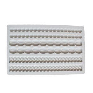 Pearl Twist Braided Fondant Cake Silicone Mold (Grey)