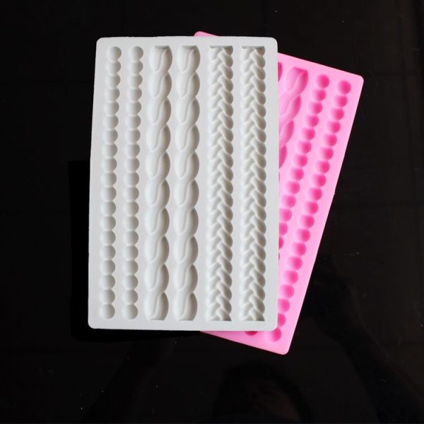 Pearl Twist Braided Fondant Cake Silicone Mold (Grey) - Image 3