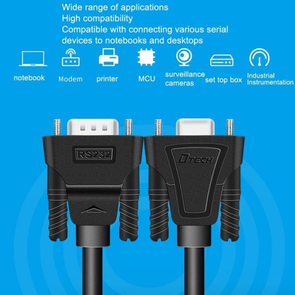 DTECH RS232 Serial Direct Line DB9 Extension Line Male to Female 5m - Image 6