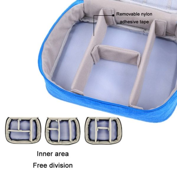 Multifunctional Cationic Digital U Disk Data Cable Storage Bag (Blue) - Image 5