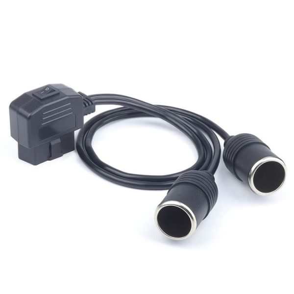 Car OBD To Cigarette Lighter Female Seat Driving Recorder Power Cord 50cm - Image 3