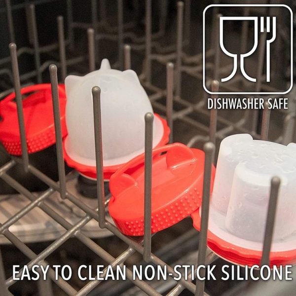 6 PCS / Set Eierkokers Cooker Silicone Non-stick Egg Steamer - Image 5
