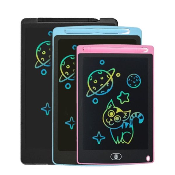 LCD Writing Board Children Hand Drawn Board, Specification: 12 inch Colorful (Light Blue) - Image 2