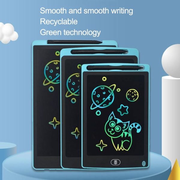 LCD Writing Board Children Hand Drawn Board, Specification: 12 inch Colorful (Light Blue) - Image 5
