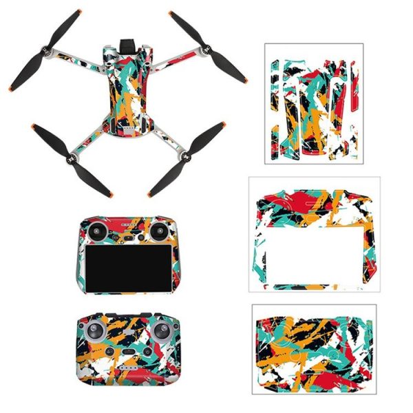 Sunnylife Drone+Remote Control Protective Sticker For DJI Mini 3 Pro Standard Version (Rhythm Graffiti) - Image 2
