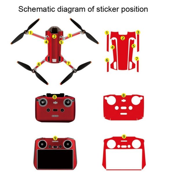 Sunnylife Drone+Remote Control Protective Sticker For DJI Mini 3 Pro Standard Version (Rhythm Graffiti) - Image 5