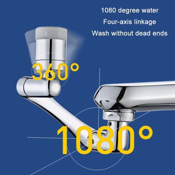 Faucet Robot Arm Universal Extender 1080 Degree Lifting Aerator, Specification: Single Outlet - Image 5