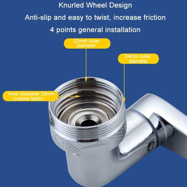 Faucet Robot Arm Universal Extender 1080 Degree Lifting Aerator, Specification: Single Outlet - Image 6
