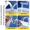 Faucet Robot Arm Universal Extender 1080 Degree Lifting Aerator, Specification: Silicone Double Outlet - Image 4