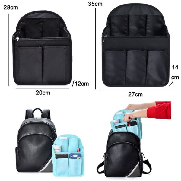 Schoolbag Separation Organizer Storage Bag Computer Backpack Liner Bag, Color: Large Light Blue - Image 3