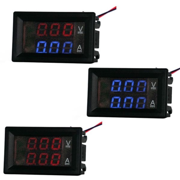 Dual-Display Voltage Current Meter Digital DC Voltage Meter, Specification: 10A (Red Blue) - Image 2