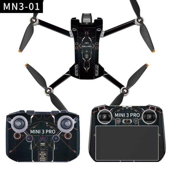 Flat Style Waterproof Anti-Scratch Sticker For DJI Mini 3 Pro RC-N1 Ordinary Version (Mn3-01) - Image 2