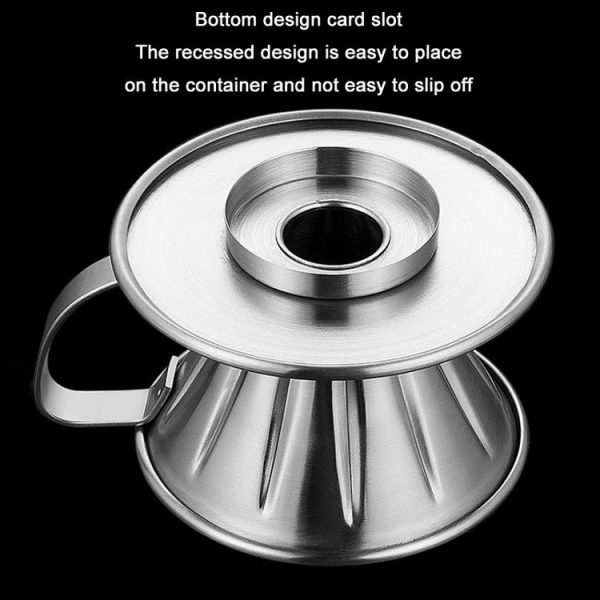 Double-layer Stainless Steel Pour-over Coffee Filter, Size: Small - Image 4