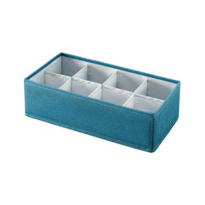 Foldable Drawer Clothes Storage Box, Spec: 8 Grids (Green)