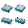 Foldable Drawer Clothes Storage Box, Spec: 8 Grids (Green) - Image 3
