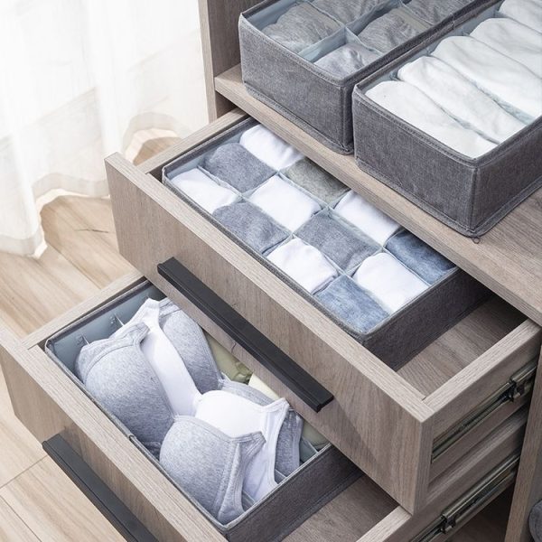 Foldable Drawer Clothes Storage Box, Spec: 8 Grids (Green) - Image 7