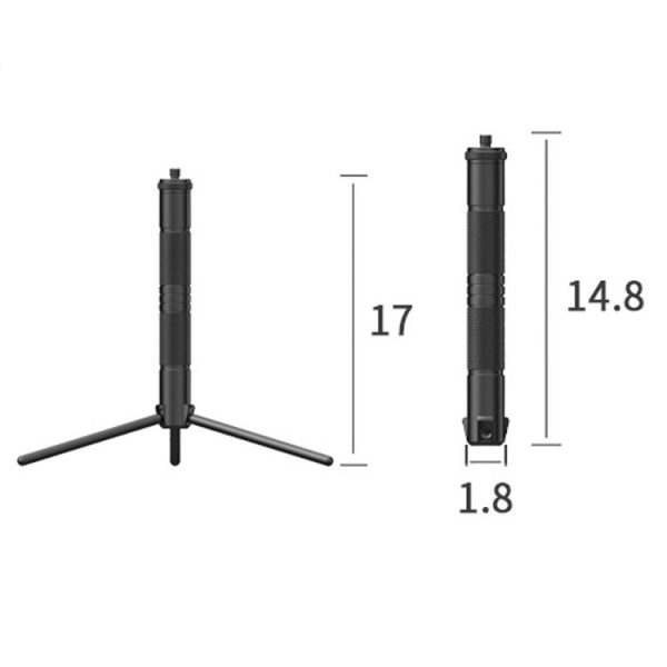 Foldable Portable Aluminum Alloy Tripod Light Stand Mobile Phone Live Tripod (Black) - Image 2