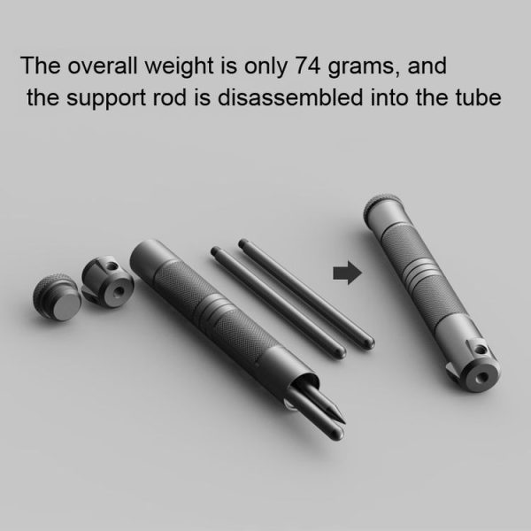 Foldable Portable Aluminum Alloy Tripod Light Stand Mobile Phone Live Tripod (Black) - Image 5